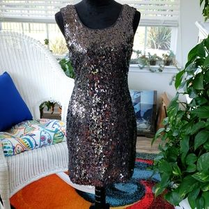 💥Super Silver Sequin Dress | Express - M